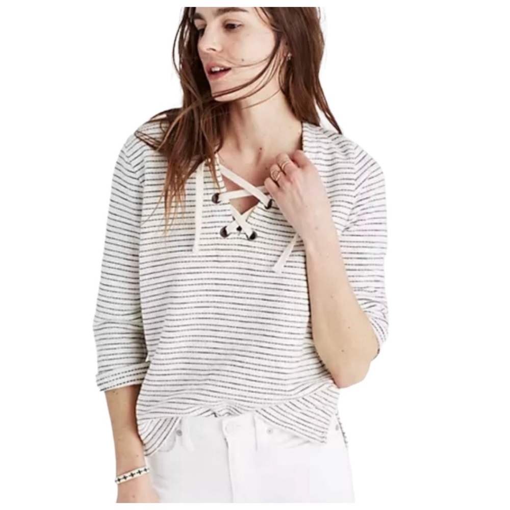Madewell lace up pullover